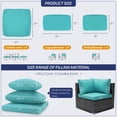 thumbnail image 3 of RADIATA 27 x27 Olefin Outdoor Cushion Covers Teal Blue Outdoor Seat Covers Replacement Turquoise Water Resistant Aqua Outdoor Sofa Cushion Covers for Wicker Set, 3 of 8