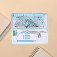 thumbnail image 3 of Xingzhi Math Geometry Kit 8Pcs Student Supplies Protractor for Drawings blue, 3 of 8