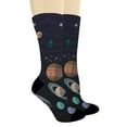 thumbnail image 2 of ThisWear Unisex Science Socks Planets Socks Outer Space Apparel Science Themed Gift 2-Pair Novelty Crew Socks, 2 of 5