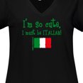 thumbnail image 4 of Inktastic So Cute Italian Women's Plus Size V-Neck T-Shirt, 4 of 5