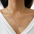 thumbnail image 1 of Jusqu'à 65% de Réduction sur les Colliers SMihono pour Femmes Collier Personnalisé Simple à Feuilles Creuses Multi-Couches Perles Rondes Strass, 1 of 5