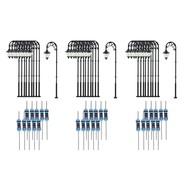 3x 10pcs 1:87 HO Tren en Miniatura 3V Luces LED Blancas Configuración de Edificios