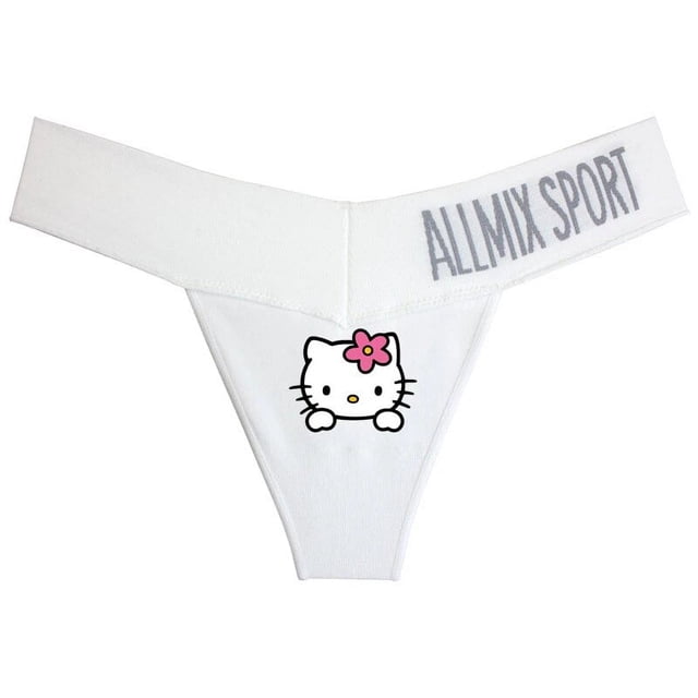 Kawaii Hello Kitty Sanrio Anime Tanga Sexy para mujer, correas de flejado para mujer, bragas de tentación Sexy delgadas, regalo de cumpleaños Kawaii