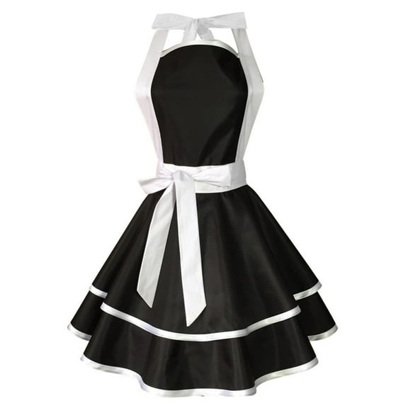 Yokua Lovely Sweetheart Retro Kitchen Aprons Cotton Cooking Salon Dress Pinafore