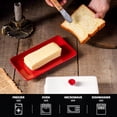 thumbnail image 4 of SAGOSKAT Butter Dish Ceramic Butter Keeper Butter Dish with Lid, Butter Container, RED, 4 of 8