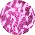 thumbnail image 1 of Ahgly Company Indoor Round Abstract Pink Modern Area Rugs, 3' Round, 1 of 4
