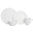 thumbnail image 3 of Fitz and Floyd Nevaeh Fluted 16-Piece White Bone China Tableware Set (service for 4), 3 of 5