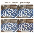 thumbnail image 7 of ODIKA 9'x12' Blue White Geometric Kilim Design Washable Area Rug Intricate Handwoven Pattern with Bold Motifs for Dining Room, Basement, Large Office, Non-Slip Chair-Friendly, 7 of 7