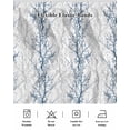 thumbnail image 5 of Navy Blue Ruffle Bed Skirt California King Size Grey Tree Branch Adjustable Elastic Dust Bed Skirts Wrap Around Bedskirt Wrinkle Free Easy Fit with 16 Inch Drop, 5 of 8