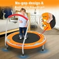thumbnail image 6 of Mersco 36" Kids Trampoline for Toddlers,Indoor & Outdor Trampoline with Handle for 2+ Years Kids,Baby Toys Gifts for Boys Girls, Birthday, Orange, 6 of 11