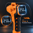 thumbnail image 6 of ABSOKE Cordless Tire Inflator Portable Air Compressor, 150 PSI Air Pump with Rechargeable Battery, Auto Shut-Off, Digital Pressure Gauge & LED Light, 6 of 7