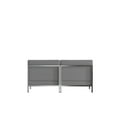thumbnail image 6 of Emma + Oliver 2 Piece Gray LeatherSoft Modular Reception Lounge Set - Reception Bench, 6 of 9