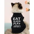 thumbnail image 1 of 1pc Cat And Dog Printed Black Tank Top, 1 of 4
