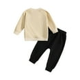 thumbnail image 3 of Caqnni Toddler Baby Boy Fall Outfit Sweatshirt Tops Elastic Pants Set Cute Fall Winter Set for 0 6 12 18 24 M 1t 2t 3t 4t 5t 6t,4-5 Years, 3 of 9