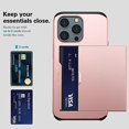 thumbnail image 4 of Funda para teléfono móvil iPhone 11 (6,1 pulgadas) dos en uno, deslizante, anticaídas, color oro rosa, 4 of 4