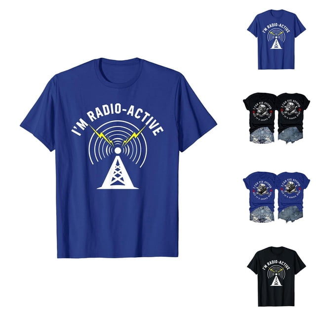 T-shirts pour Femmes I'm Radio-Active 2026 Été Décontracté Manches Courtes Col Rond Ham Operator Radio Amateur T-Shirts Graphiques