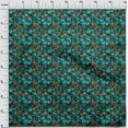 thumbnail image 4 of oneOone Rayon Aqua Blue Fabric Abstracts Sewing Material Print Fabric By The Yard 56 Inch Wide, 4 of 5