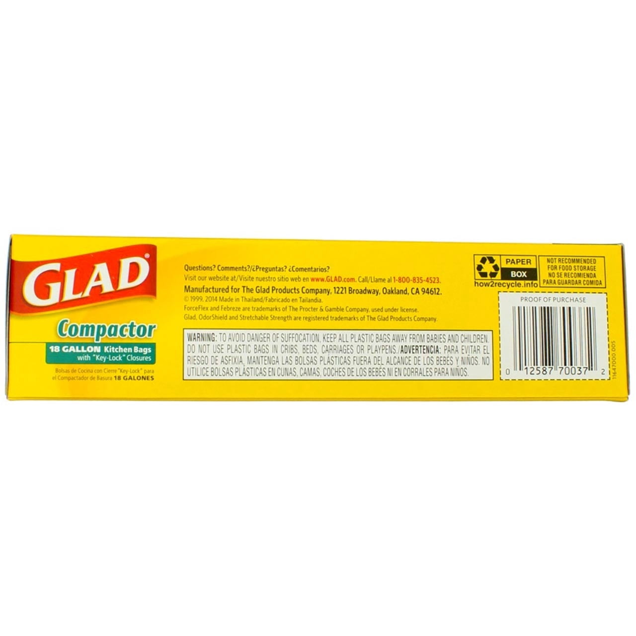Glad 18 Gal. White Compactor Trash Bag (4-Count) 70037