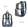 thumbnail image 2 of FKELYI Cartoon Shark Blue Print 17 Inch Clear Backpack Kids Backpack See Through Schoolbag Spacious Bookbag Boys Travel Bags for Elementary Student, 2 of 7