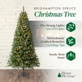 thumbnail image 3 of Home Heritage 7 Foot Brighampton Spruce Artificial Christmas Tree with LED Light, 3 of 8