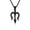 Black With PL002 Chain, variant on Vintage Poseidon Trident Titanium Steel Necklace