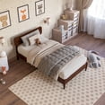 thumbnail image 5 of AFI Florence Twin Solid Wood Low Profile Platform Bed, Walnut, 5 of 14