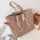 thumbnail image 4 of Bolso de mano de nailon de gran capacidad, bolso de hombro informal de color sólido, 4 of 7
