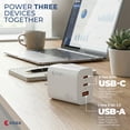 thumbnail image 4 of OXAA 65W USB C Charger GaN 3-Port,2 USB C and 1 USB A ,PD 3.0- Fast Charge for Laptops, iOS & Android Devices, Compact & Travel Ready, 4 of 7
