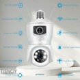 thumbnail image 2 of Cámara de seguridad con bombilla FHD 1080P, lente dual, 360°, Wi-Fi, inalámbrica, para exteriores e interiores, visión nocturna a color., 2 of 4