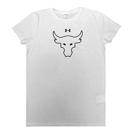 Under Armour Women's Project Rock Graphic Shirt White XL 1310981-100