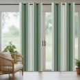 thumbnail image 4 of Dark Green Ombre Stripe Outdoor Curtains for Patio Waterproof,Windproof Privacy Curtains with Weighted Bottom,Farmhouse Simple Striped Outside Drapes for Picnic Garage Backyard Cabana 54"x84" 1 Panel, 4 of 8