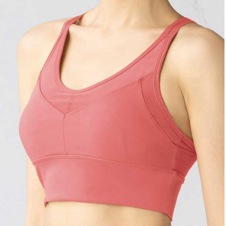 HAPIMO Savings Sports Bras for Women Stretch Running Padded Bralette Cozy  Workout Activewear Bra Elastic Wire Free Wrap Chest Without Steel Ring
