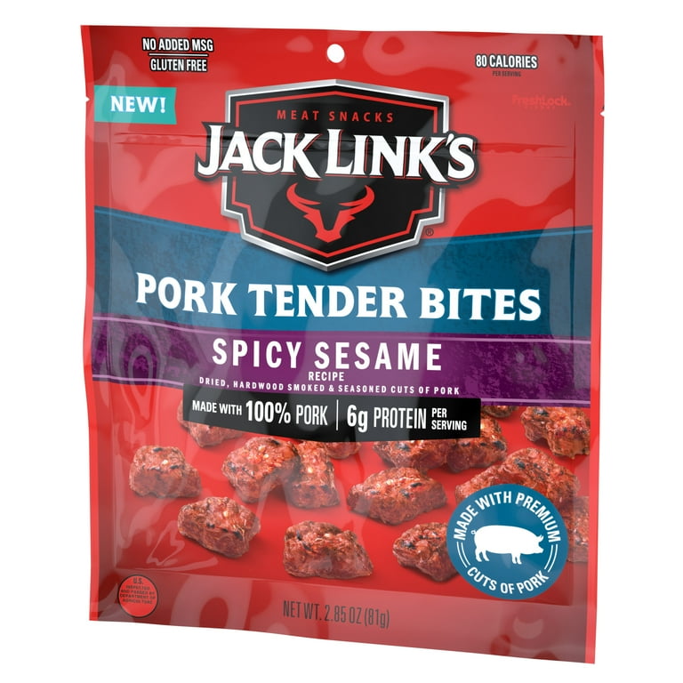 2.85oz, Jack Link's Spicy Sesame Barbecue Pork Snack Bites
