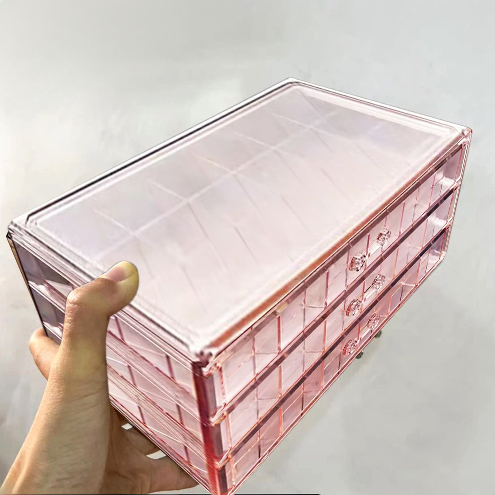 Jewelry Organizers and Storage QTOCIO Jewellery Storage Box Transparent Multi-layer Large Capacity Ring Earring Necklace Bracelet Home Drawer Jewellery Box