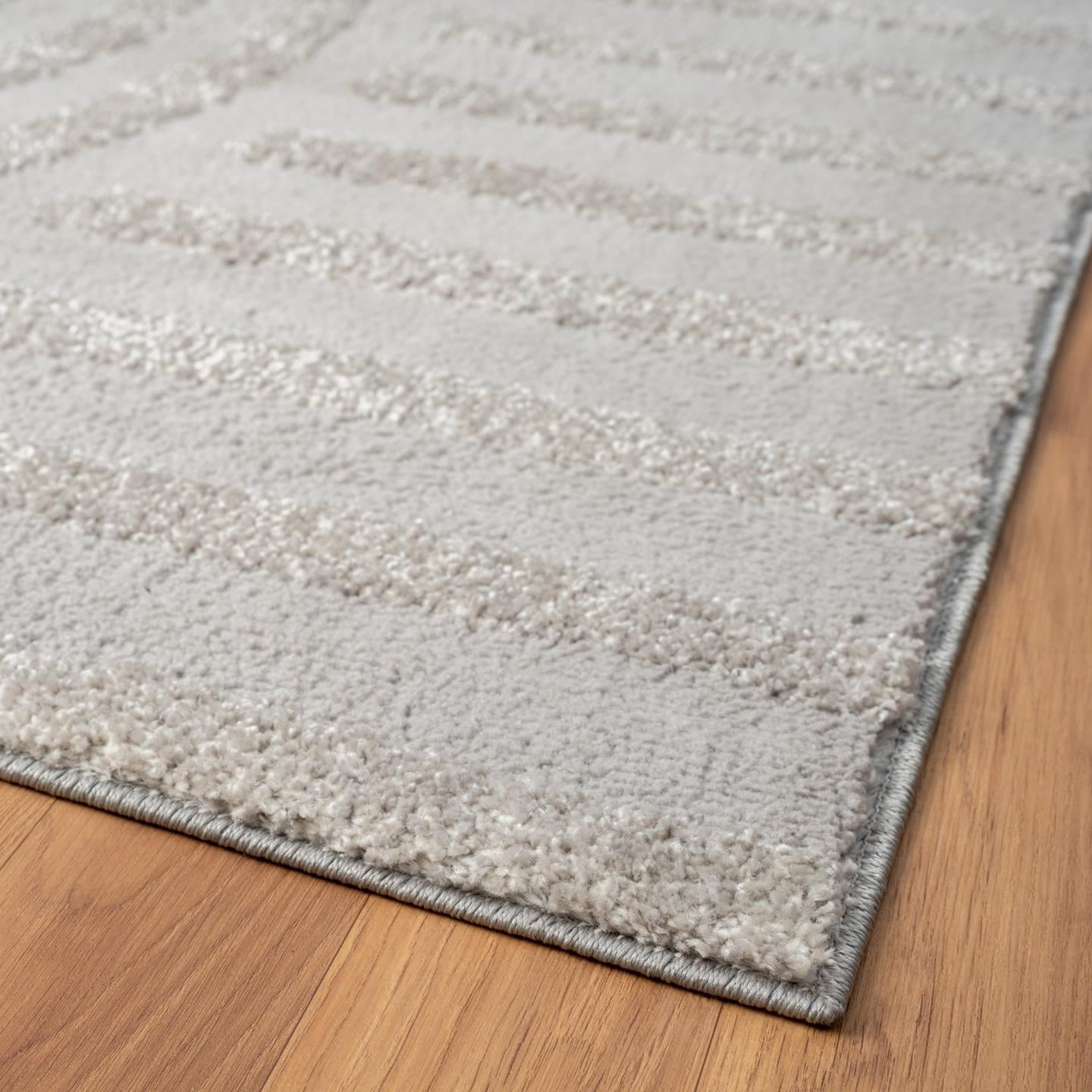 Luxe Weavers Modern Geometric Silver 2x3 Area Rug for Living Room