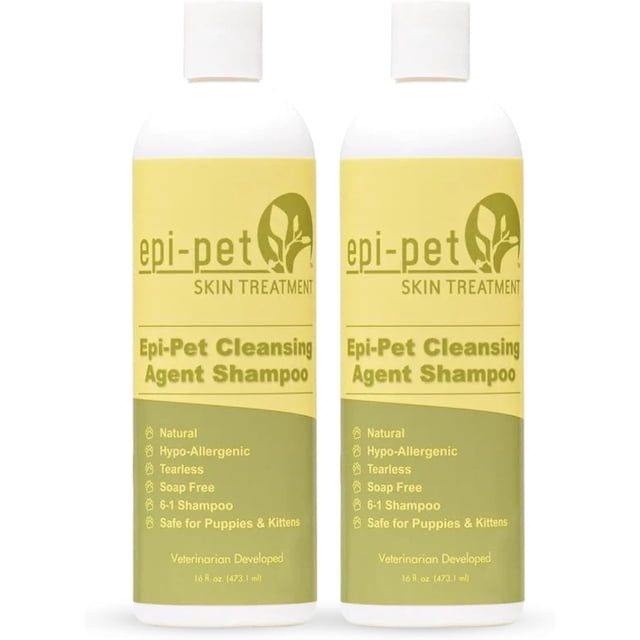 Shampoo para mascotas Epi-Pet 6 en 1 hipoalergénico 473 ml, paquete de 2
