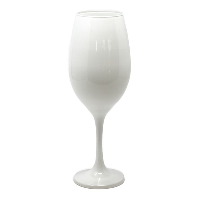 Juego de 6 Copas de Vino de Vidrio Pintado blanco Borgonovo Signoria Colors