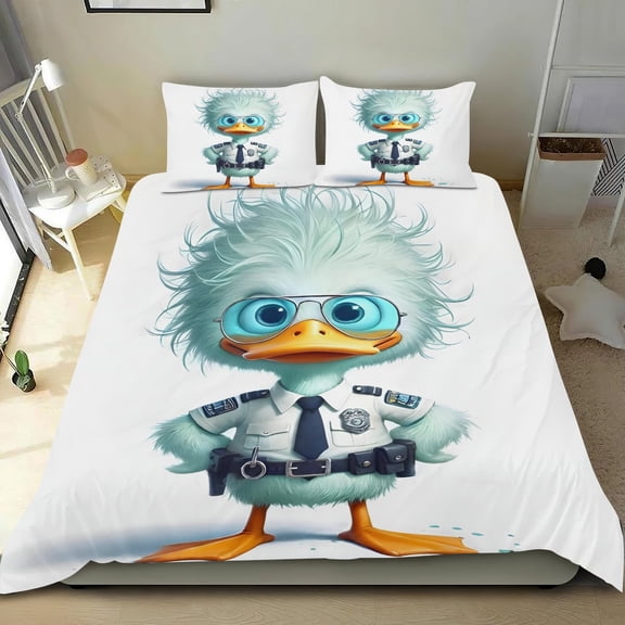 Chicken Little Themed Bed Sheet Set Three Piece Set 53x79 Inches Comfortable And Skin Friendly Unique Design Creating A Star Studded Night