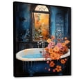 thumbnail image 2 of Designart "Blooms and Bubbles II" Floral Floater Framed Wall Art Living Room, 2 of 7
