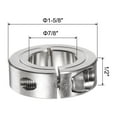 thumbnail image 2 of Single Split Clamp-On Shaft Collar 7/8" Bore One-Piece Clamping Collar, 1-5/8" OD, 1/2" Width, Stainless Steel, 2 of 5