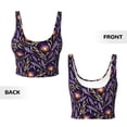 thumbnail image 5 of Picia Lavender Flowers Sports Bra for Women,Padded Strappy Sports Bras Medium Support Yoga Bra with Removable Cups,Running Yoga Bra-X-Large, 5 of 9