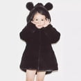 thumbnail image 3 of Gibobby Chamarra de invierno para niños y niñasChaqueta para niñas pequeñas Otoño de moda Orejas Invierno Niño pequeño Niños Cuello de lana Chaquetas sól(Negro, 3-4 Años), 3 of 5