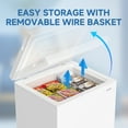 thumbnail image 4 of BANGSON Chest Freezer, Deep Freezer 5.0 Cu. Ft with Removable Basket, Adjustable Thermostat Mini Freezer, Ideal for Apartment/Kitchen/Office, 4 of 9
