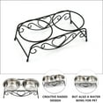 thumbnail image 3 of UPOUART 1 Set Dog Dishes Elevated Black Stainless Steel for Pet Feeding, 3 of 6