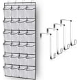 thumbnail image 4 of Organizador de Zapatos para Puerta con 24 Bolsillos Grandes: Capacidad para 12 Pares de Zapatos con 4 Ganchos, Paquete de 2, 4 of 8