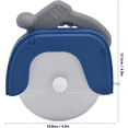 thumbnail image 6 of Ergonomic Stainless Steel Pizza Cutter Wheel - Round Design with Protective Cover, Rubberized Grip, Dishwasher Safe, 6 of 7
