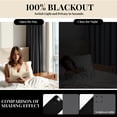 thumbnail image 4 of ZOPZO Energy Efficient Blackout Curtains, Dark Gray, 52W x 84L Inch, Thermal Insulated Room Darkening Drapes for Modern Home DEcor, 2 Panels, 4 of 9