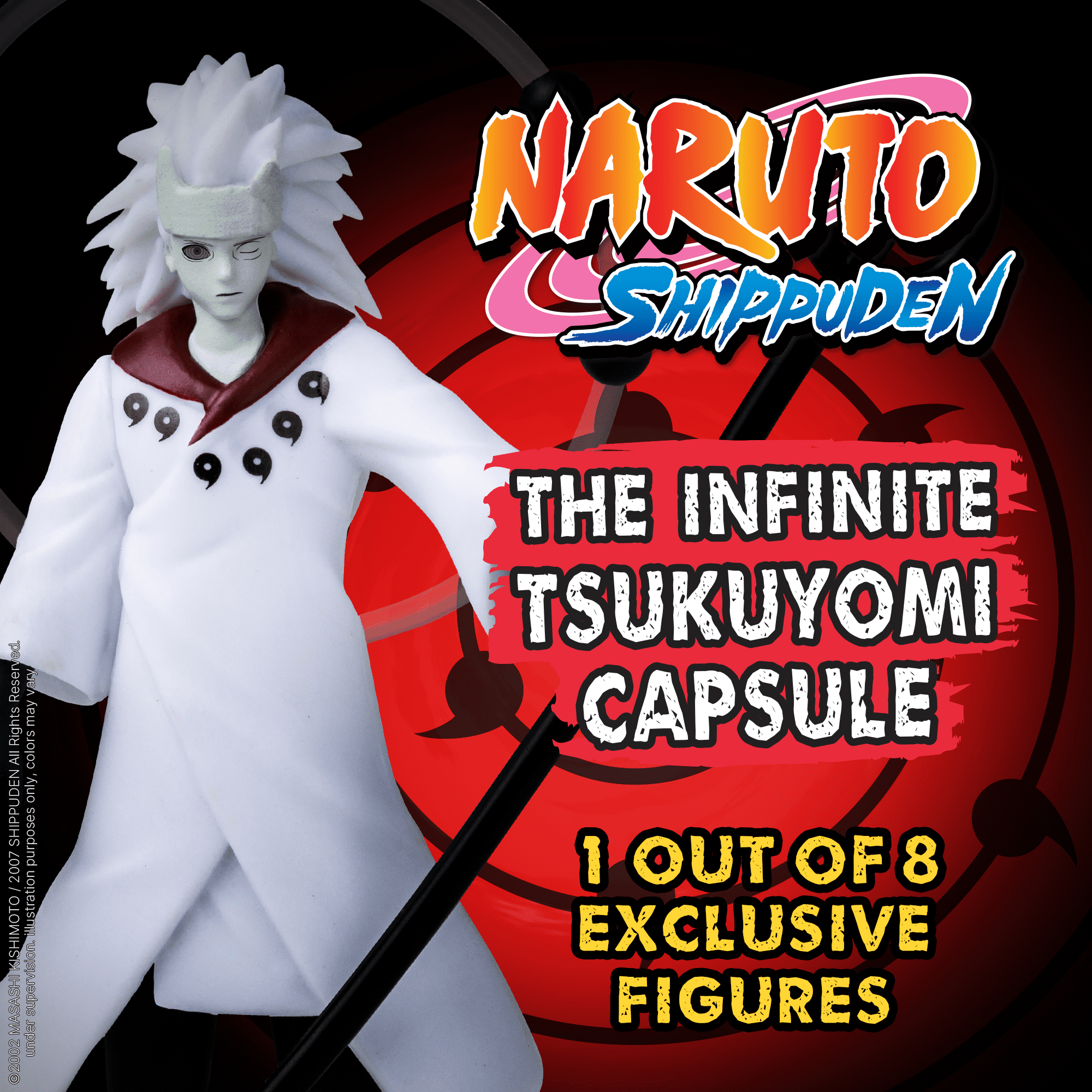 Naruto Shippuden Infinite Tsukuyomi Mini Figure Rinne Sharingan Moon Capsule