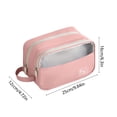 thumbnail image 3 of HOARBOEG Double Layered Makeup Bag Travel Large Capacity Storage Bag Hand In Hand For Carrying Toiletries Bag Waterproof Transparent Window, 3 of 6