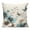 Beige Teal, variant on Throw Pillow Covers 16x16 Inch, Teal Tulip Butterfly Decorative Pillow Cases for Couch Sofa Bed, Beige Turquoise Floral Blue Coastal Cotton Linen Square Home Decor Pillowcases with Hidden Zipper
